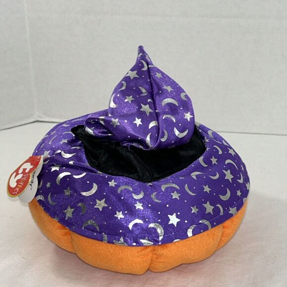 Gourdy 2005 TY Beanie Pluffies Retired Halloween Pumpkin Witch Jack OLantern NEW - Picture 6 of 9